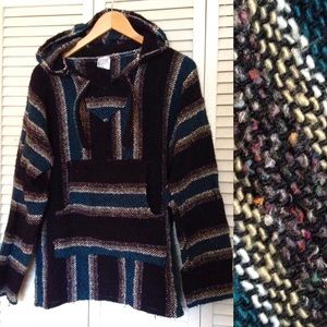 Super Soft Baja Pullover Hoodie Sweater M/L